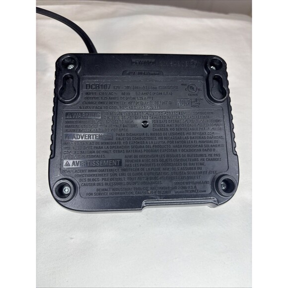 Genuine OEM DEWALT DCB107 Lithium-Ion 12v 20v Battery Charger - Picture 2 of 4